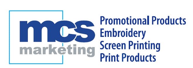 mcs marketing logo - promotional products, embroidery, screen printing, and print products